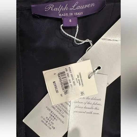 NWT $2990 Ralph Lauren Collection Mychele Metallic Strapless Cocktail Dress Sz 8 - Picture 13 of 16